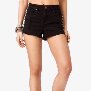 Forever 21 Spiked Jean Shorts